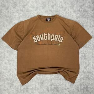 VTG Y2K Southpole brown streetwear oversized graphic tshirt mens XL